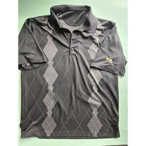 Greg  Norman Black With Argyle Design And PGA West On The Sleeve. Size XL